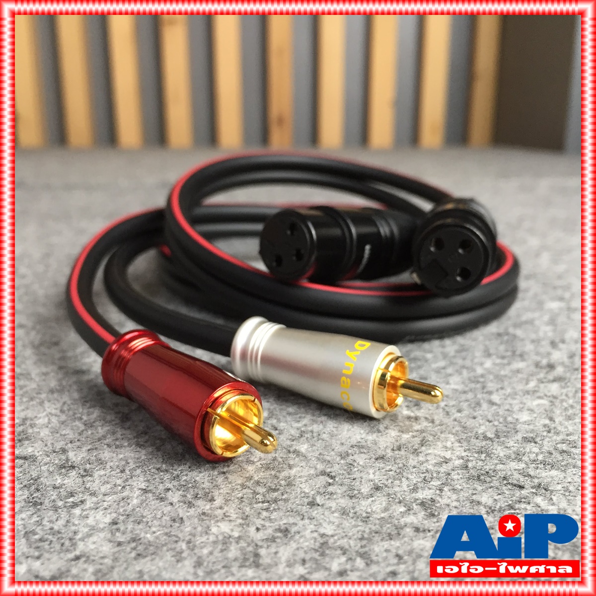 1เมตร DYNACOM สายJ.CANNON-P.RCAข้างละ2หัว 1M J2049-6 สายดำ สายสัญญาณเสียง XLR เมีย- RCA คู่ยาว 1เมตร XLR เมีย + RCA ยาว1เมตร XLRจะมีสีเงินและสีดำขึ้นกับล็อตการผลิต