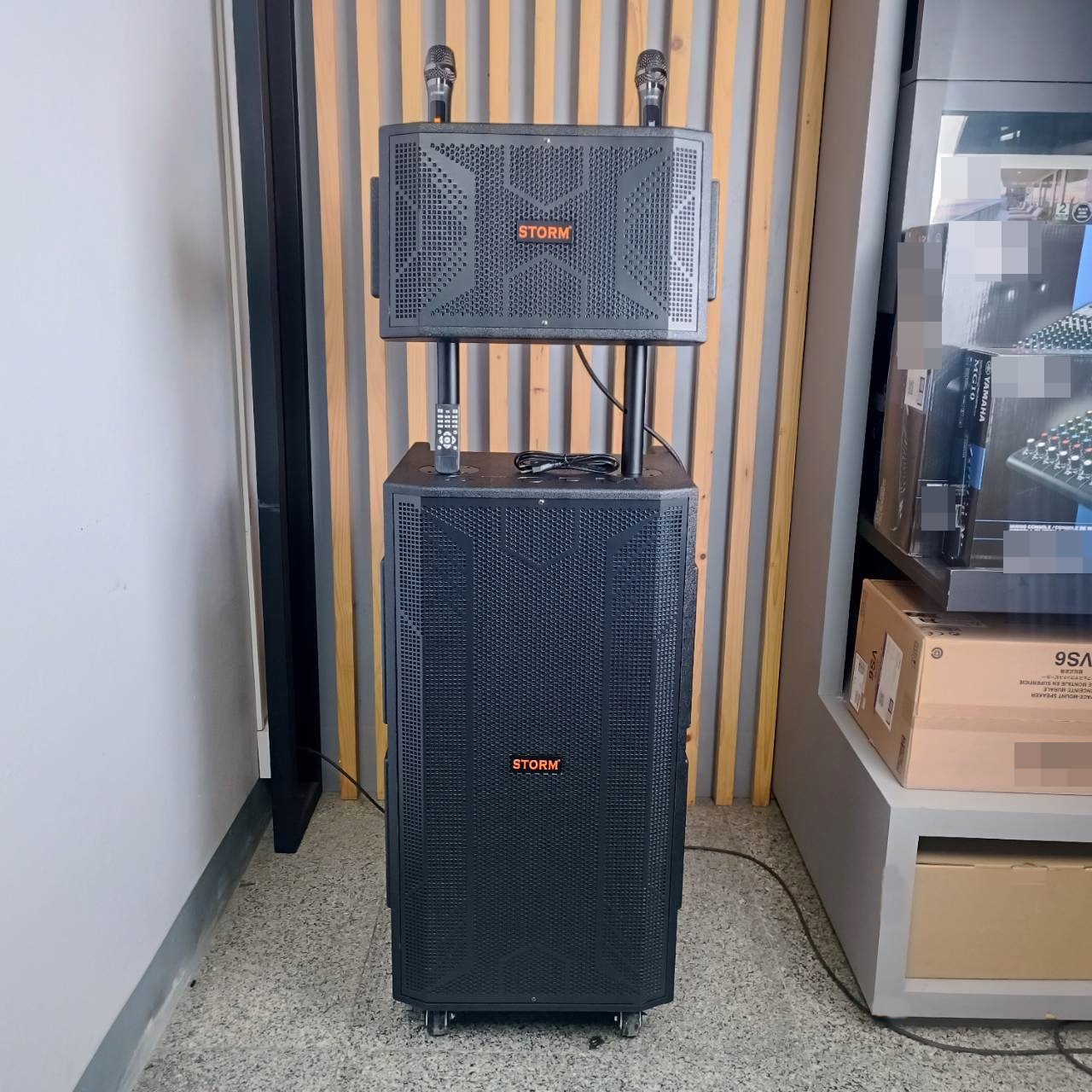 STORM MSH-1103CLS ชุดลำโพง ซับ15นิ้วx2 กลาง6.5นิ้วx2 พร้อมไมค์ลอย ชาร์จแบตได้ ลำโพง อเนกประสงค์ MSH 1103CLS MSH1103CLS เอไอ-ไพศาล