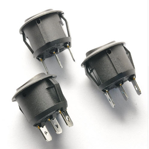 ROUND ROCKER SWITCH KCD1-105 (20mm) (ON-OFF-ON)