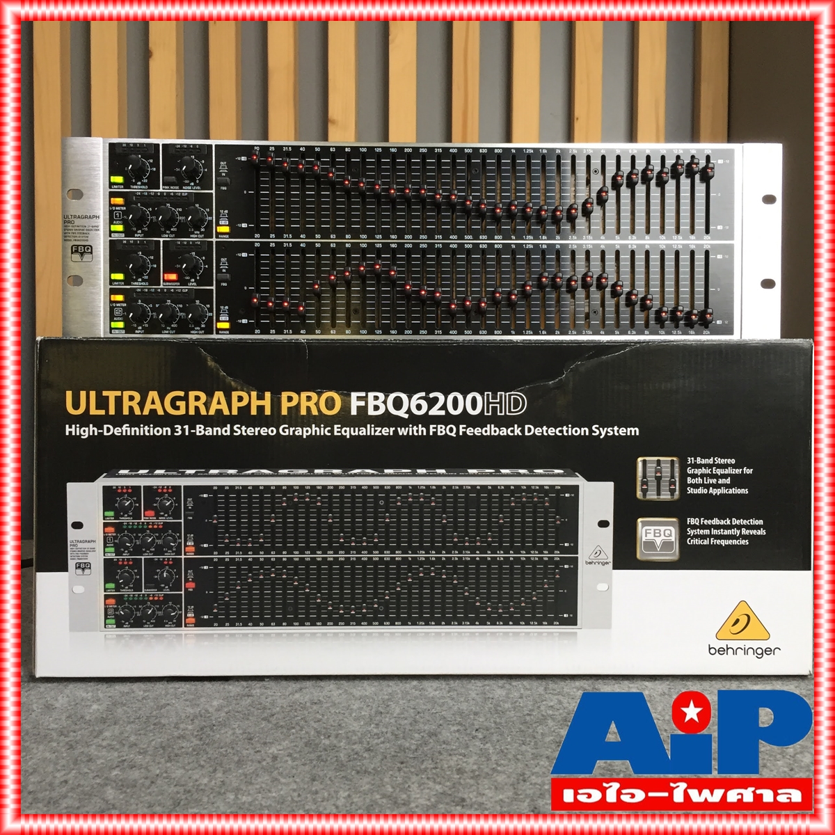 BEHRINGER FBQ6200 EQ เครื่องขยายเสียง เครื่องปรับแต่งเสียง เครื่องเสียง อีคิว FBQ 6200 HD FBQ-6200 +++