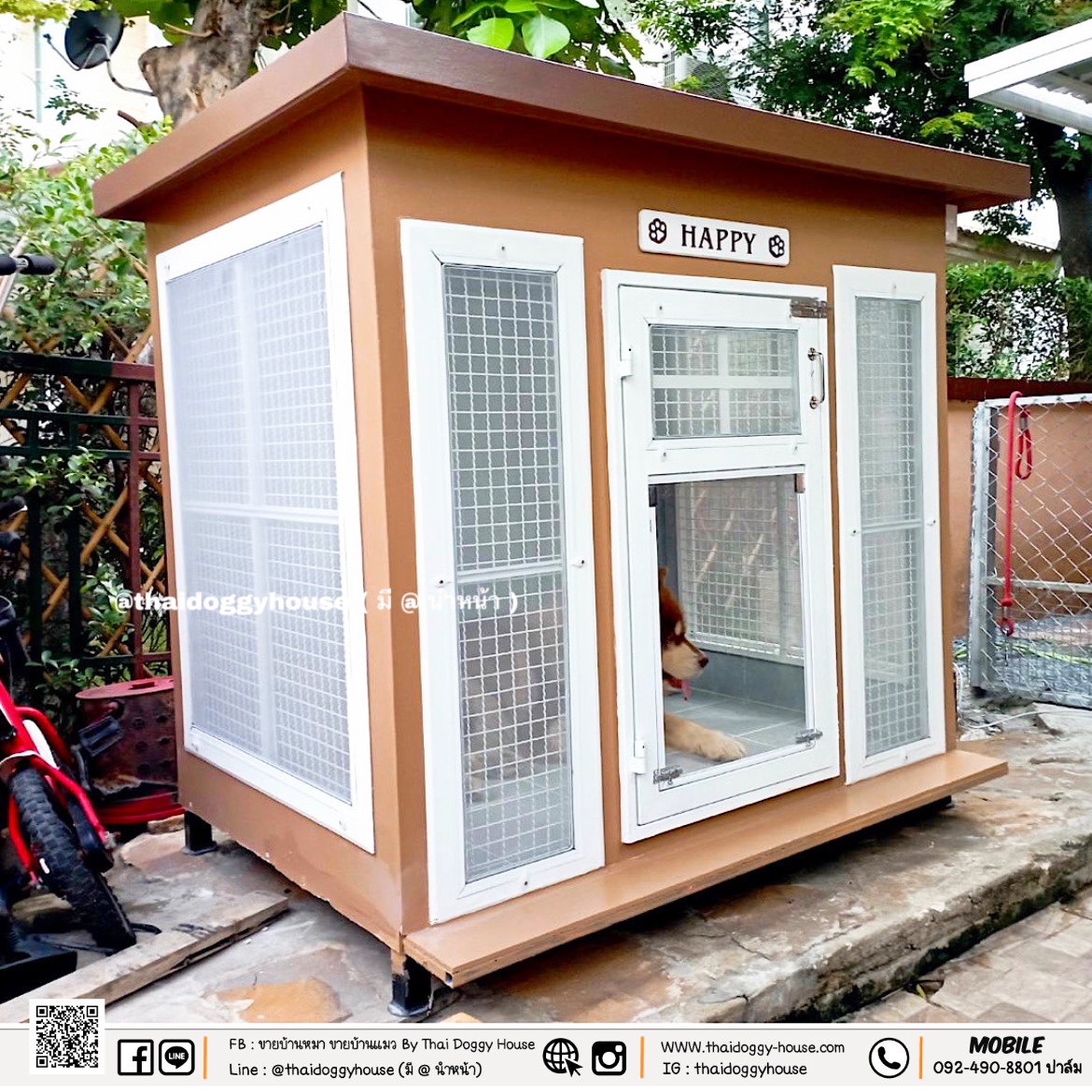 บ้านหมา บ้านแมว Box Style ตะแกรงเหล็ก มุ้งลวด