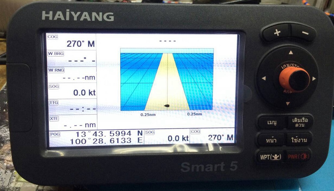 เครื่องหาปลา+GPS ยี่ห้อ Haiyang HD-50CF เมนูไทย จอ 5 นิ้ว พร้อมหัวทองเหลือง