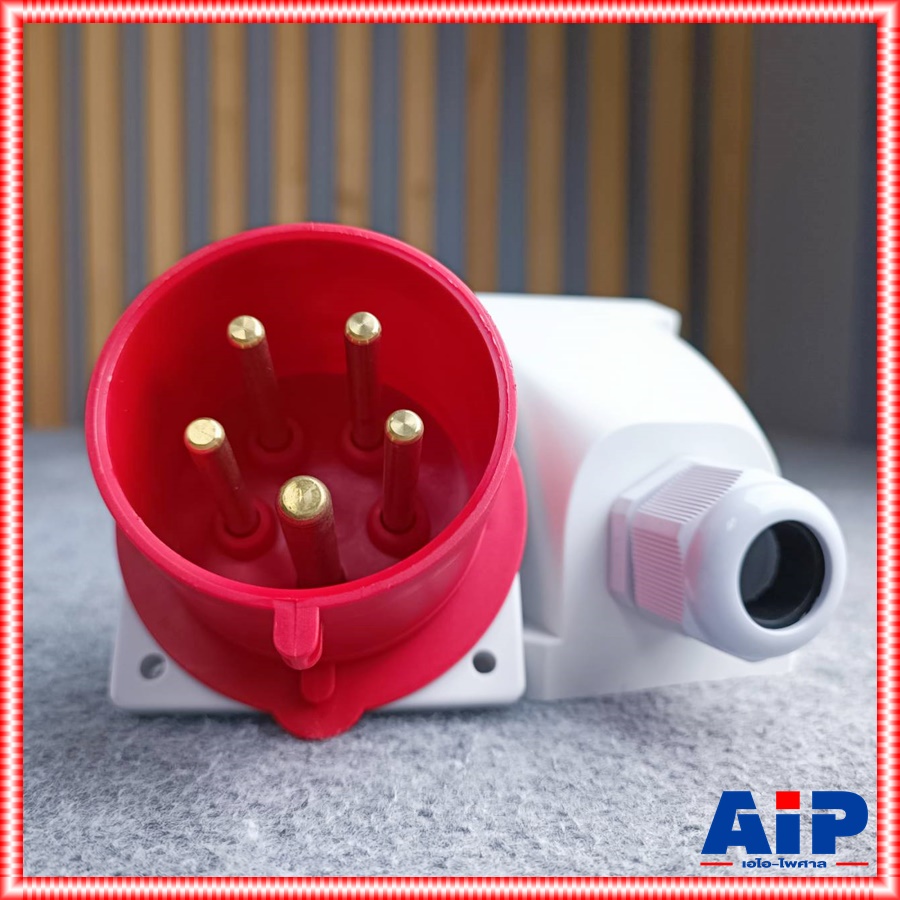ปลั๊กP525 5ขา 32Aสีแดง ปลั๊กP 525 ปลั๊กตัวผู้ เพาเวอร์ปลั๊ก ปลั๊กตัวผู้แบบยึด ปลั๊กตัวผู้5ขา ปลั๊กP-525 เอไอ-ไพศาล