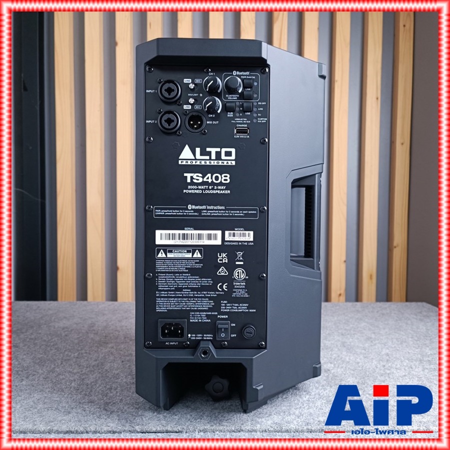 ALTO TS-408 ตู้ลำโพง8 ACTIVE ลำโพงมีแอมป์ขยายในตัว ขนาด 8 นิ้ว วัสดุ ABS คุณภาพสูง ทนทุกสภาพการใช้งาน TS 408 TS408 เอไอ-ไพศาล +++