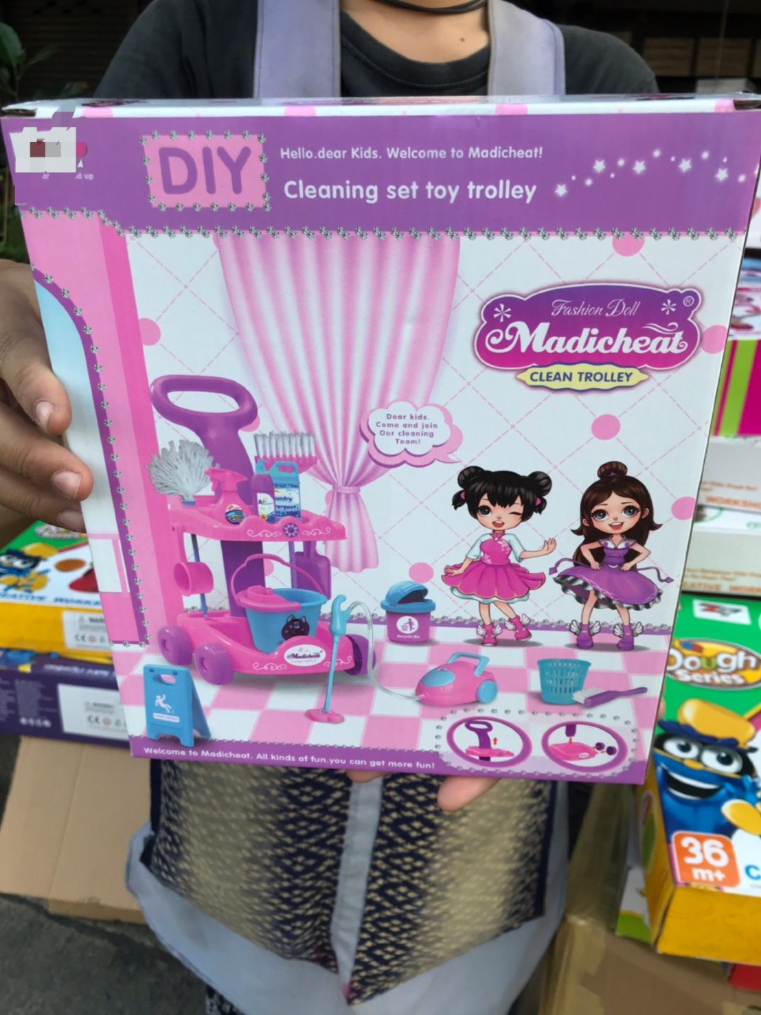 6688A ของเล่นเด็กรถเข็นทำความสะอาดมินิ กล่องละ (ของหมด)