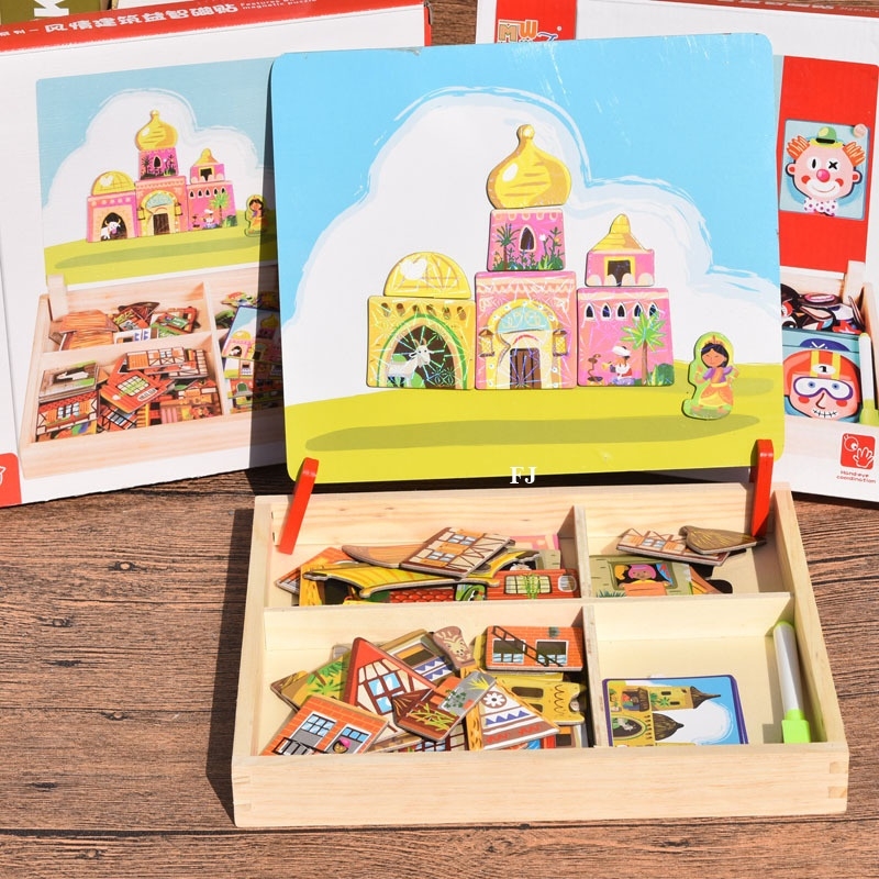 420C ของเล่นเด็กกระดานไม้แม่เหล็ก ชิ้นละ