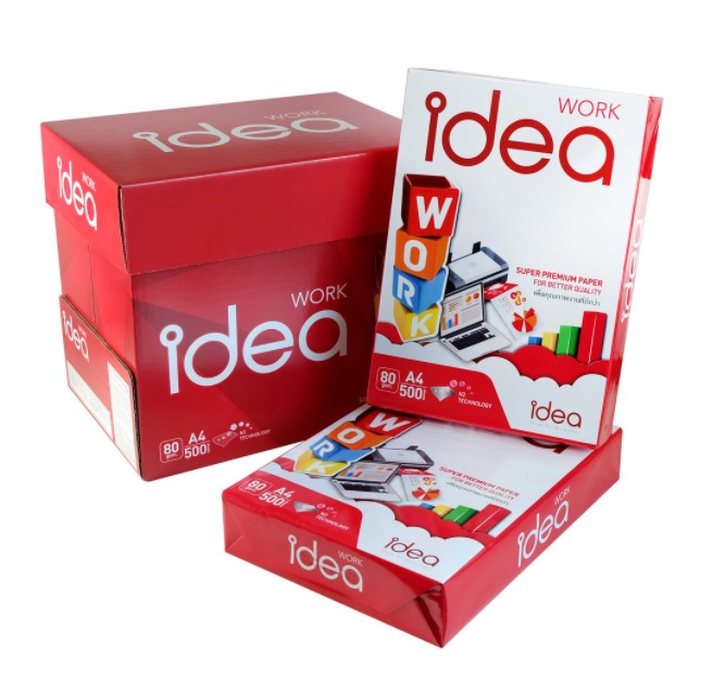 Idea Work กระดาษถ่ายเอกสาร 80 แกรม A4 บรรจุ 5 รีม