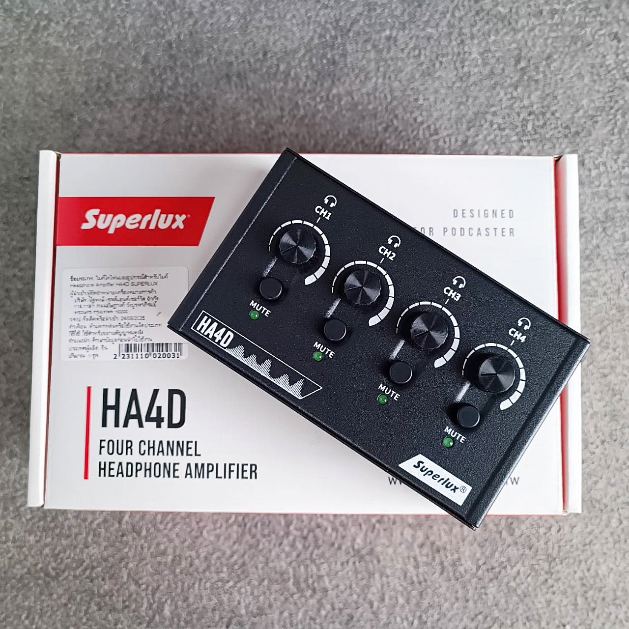 SUPERLUX HA-4D headphone amplifier เครื่องขยายเสียงหูฟัง HA 4D HA4D เอไอ-ไพศาล