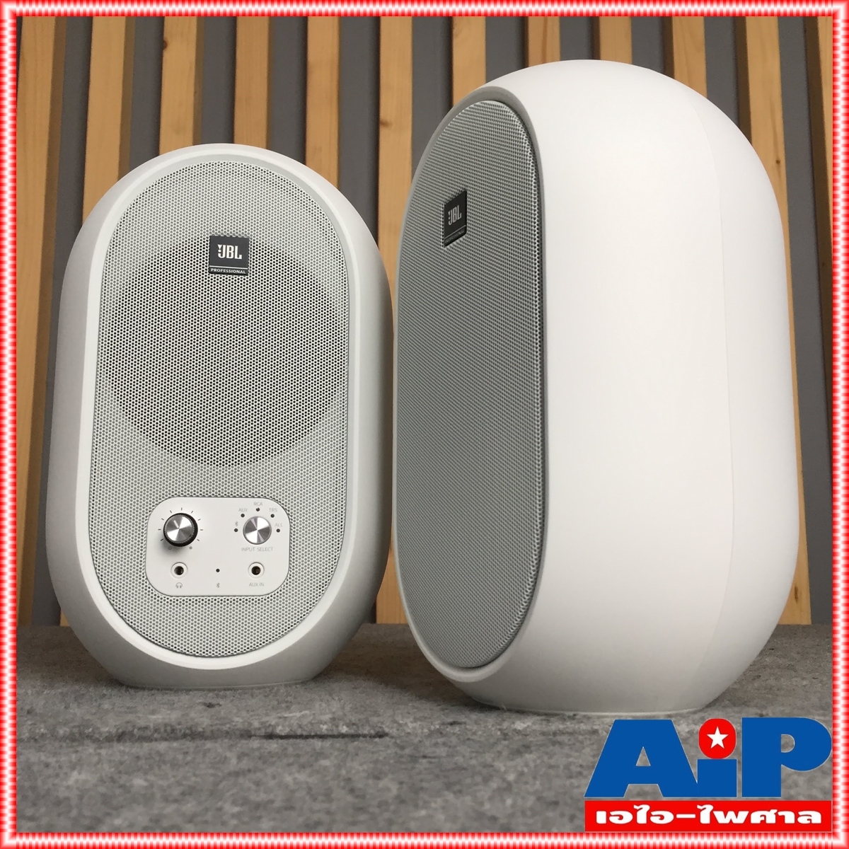 ตู้ลำโพงมอนิเตอร์สีขาว JBL control104W-BT มีบลูทูส 104-BT ตู้ลำโพงมอนิเตอร์สตูดิโอ ขนาด 4.5 นิ้ว 60 วัตต์ คลาส D +++