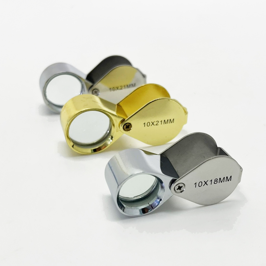 แว่นขยายส่องพระ เลนส์ขยาย 10×21mm เลนส์แก้วกล้องส่องพระ เหรียญ งานจิวเวลรี่ เพชรพลอย เลนส์ขยาย10× ชัดแจ๋ว ส่องง่ายสบายตา