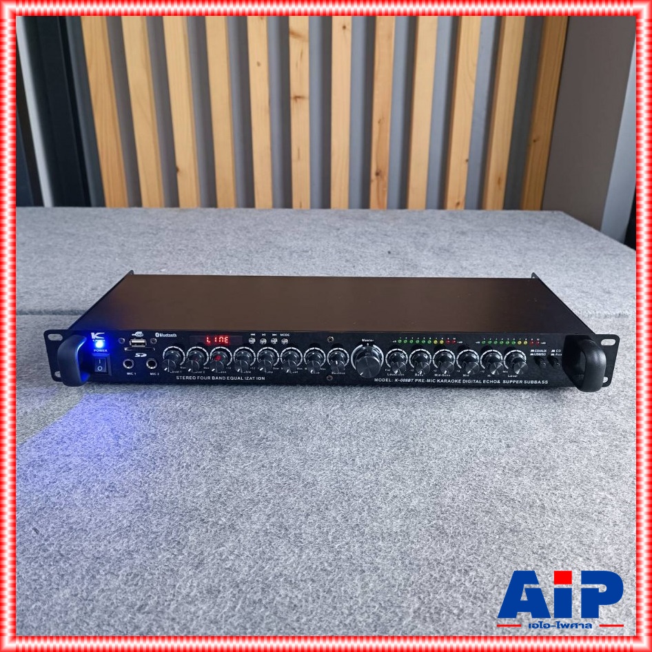 K.POWER K-009 ปรี USB บูลทูธ ปรีคาราโอเกะ ปรีแอมป์ ผสมสัญญานเสียง มี Bluetooth USB SD Card ปรี เคพาวเวอร์ ( K-Power ) รุ่นK 009 K009 เอไอ-ไพศาล