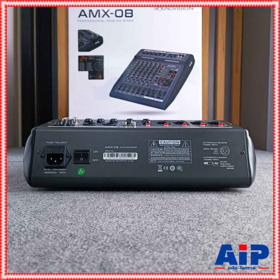 SOUNDVISION AMX-08 MIXER +++ เครื่องผสมสัญญาณ มิกเซอร์ อนาล็อก 8 CH ซาวด์ วิชั่น รุ่น AMX 08 AMX08 เอไอ-ไพศาล