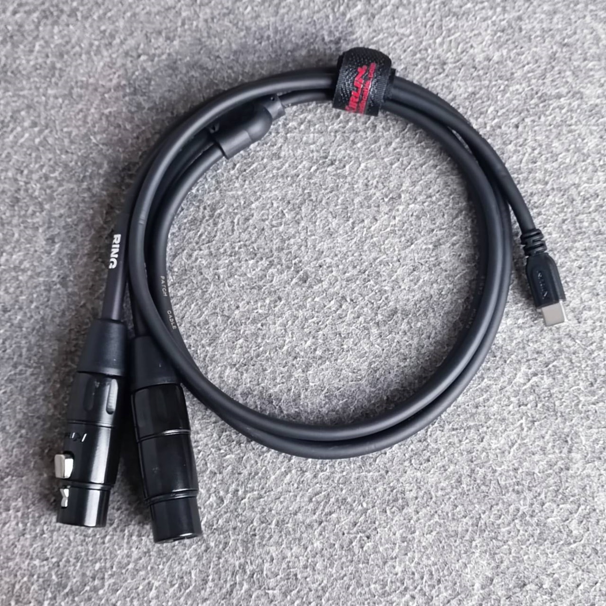 1เมตร KIRLIN UY-C-391 BK สาย USB type C ออก XLR เมีย x2 สายสัญญาณเสียง type C - J.XLRx2 เอไอ-ไพศาล