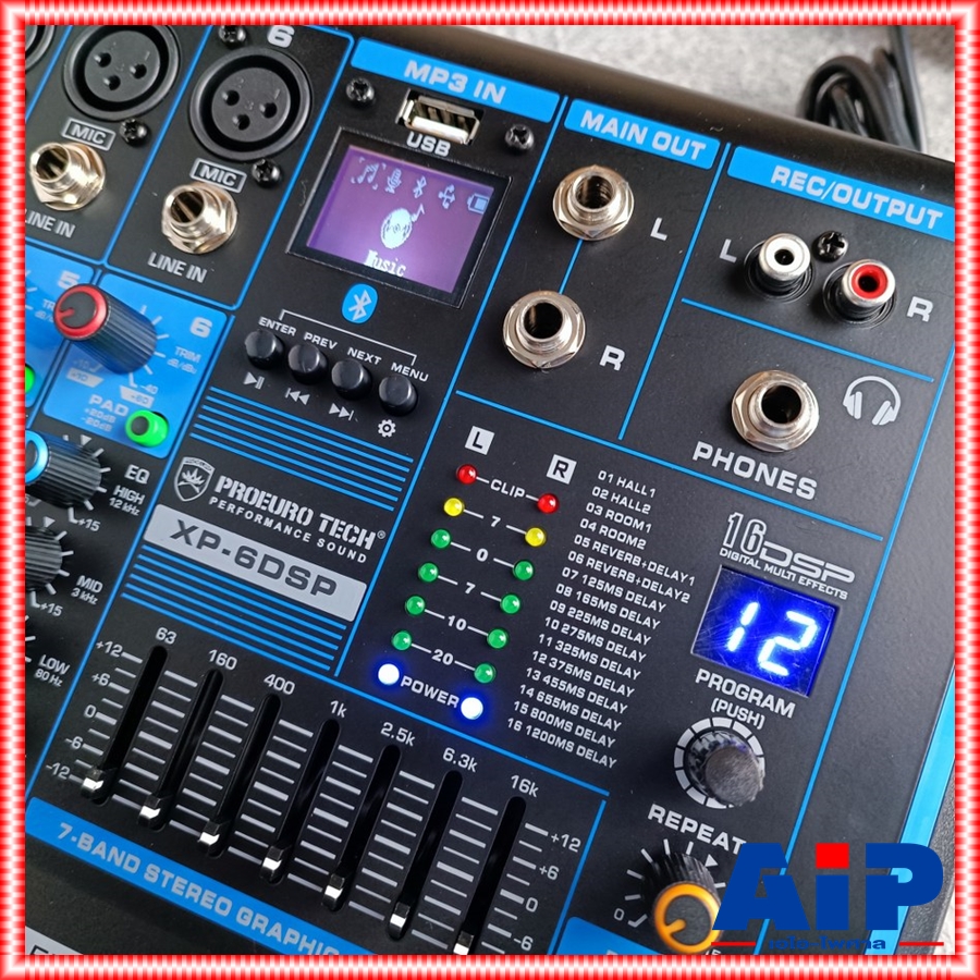 PROEUROTECH XP-6DSP MIXER มิกซ์ มิกเซอร์ XP6DSP เครื่องเสียง XP 6DSP MIX มิกเซอร์6ช่อง เอไอ-ไพศาล