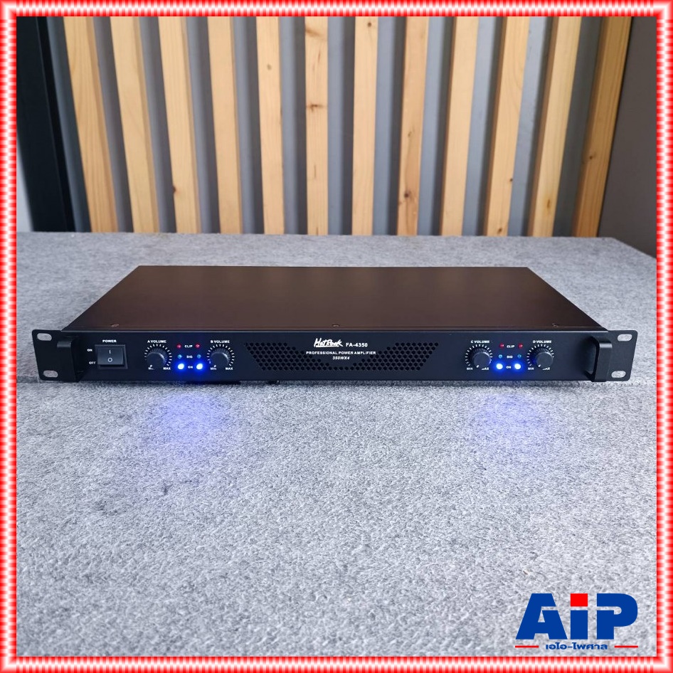 HOTROCK FA-4350 poweramp 1U 4CH 4ชาแนล พาวเวอร์แอมป์ แอมป์ขยายเสียง ซัพพลายแบบสวิทชิ่ง FA 4350 FA4350 เอไอ-ไพศาล