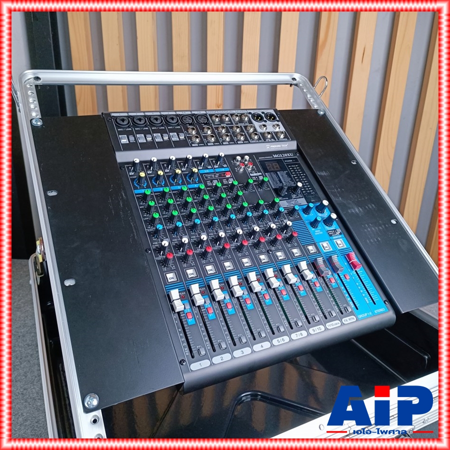 มิกเซอร์ PROEUROTECH MG-120XU MIXER มีอินเตอร์เฟส ในเครื่อง MG120XU โปรยูโรเทค 12ช่อง เชื่อมต่อกับคอมได้ มีปีกยึดแร็คแถม