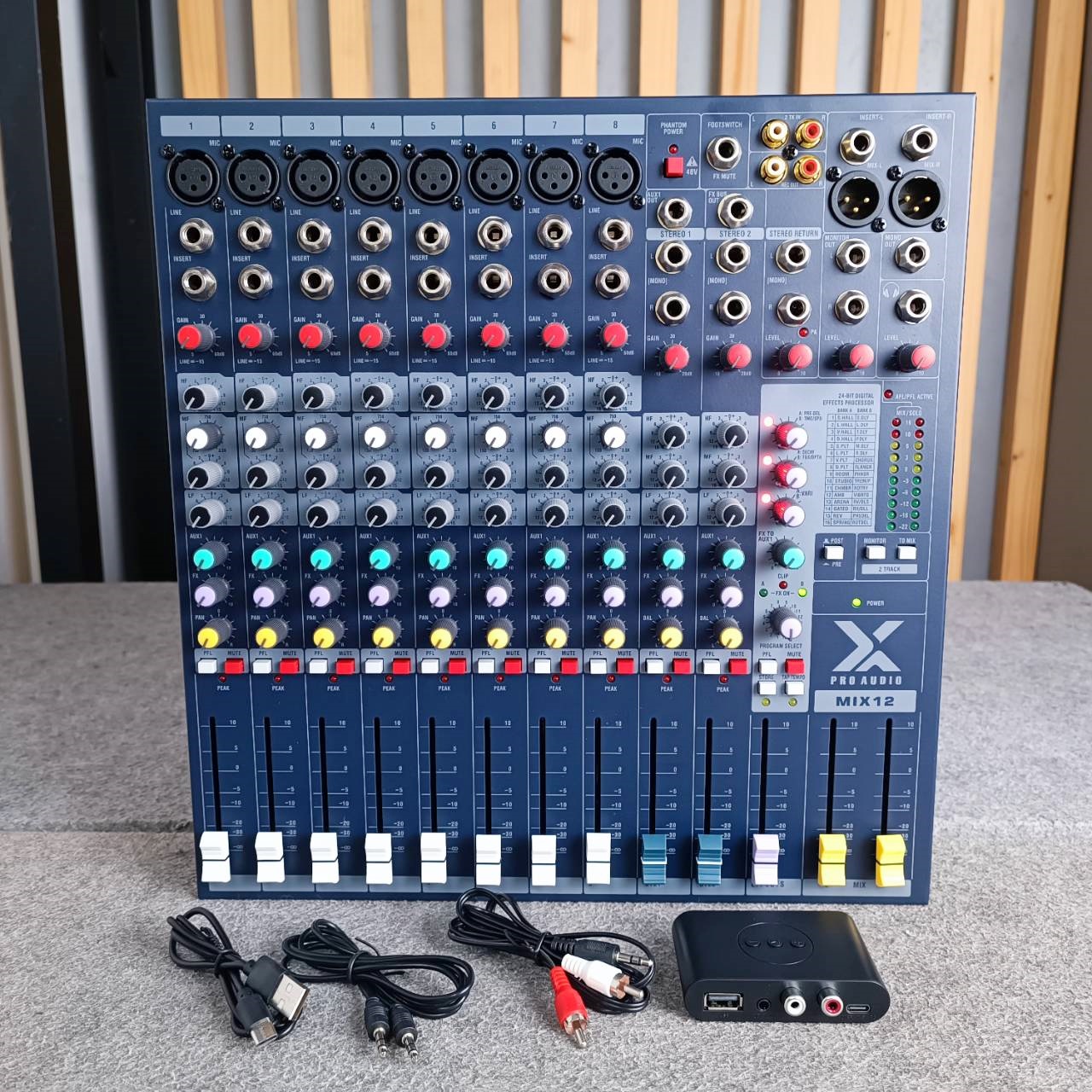 แถมฟรี ตัวรับบูลทูธ X PRO AUDIO MIX-12 MIXER อนาล็อกมิกเซอร์ เอฟเฟคในตัว เครื่องผสมสัญญาณเสียง มิกเซอร์ MIX 12 MIX12 เอไอ-ไพศาล