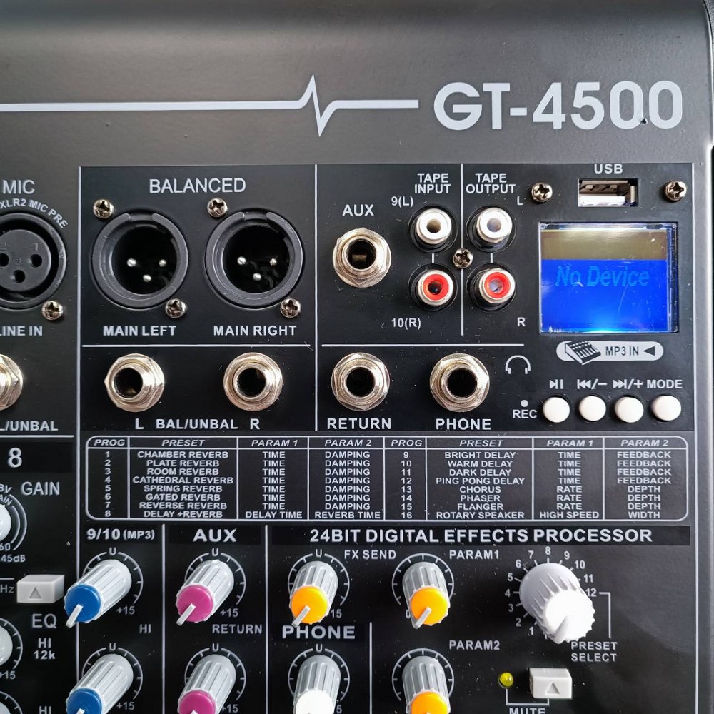 HOTROCK GT-4500A POWERMIX 4CH USB/BT 4x500w เครื่องปรับแต่งเสียง เพาเวอร์มิกซ์ GT 4500 GT 4500 มิกซ์ มิกเซอร์ เอไอ-ไพศาล