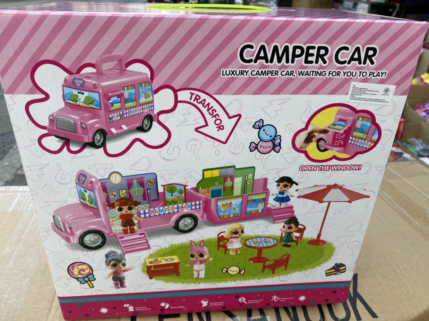 588-3 ของเล่นเด็กรถแค้มปิ้งพร้อมโมเดล LOL ชิ้นละ