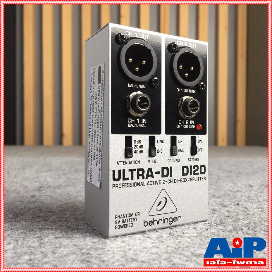 BEHRINGER DI20 ULTRA DI BOX DI 20 Professional Active 2 Channel DI-Box Splitter DI-20 เอไอ-ไพศาล +++