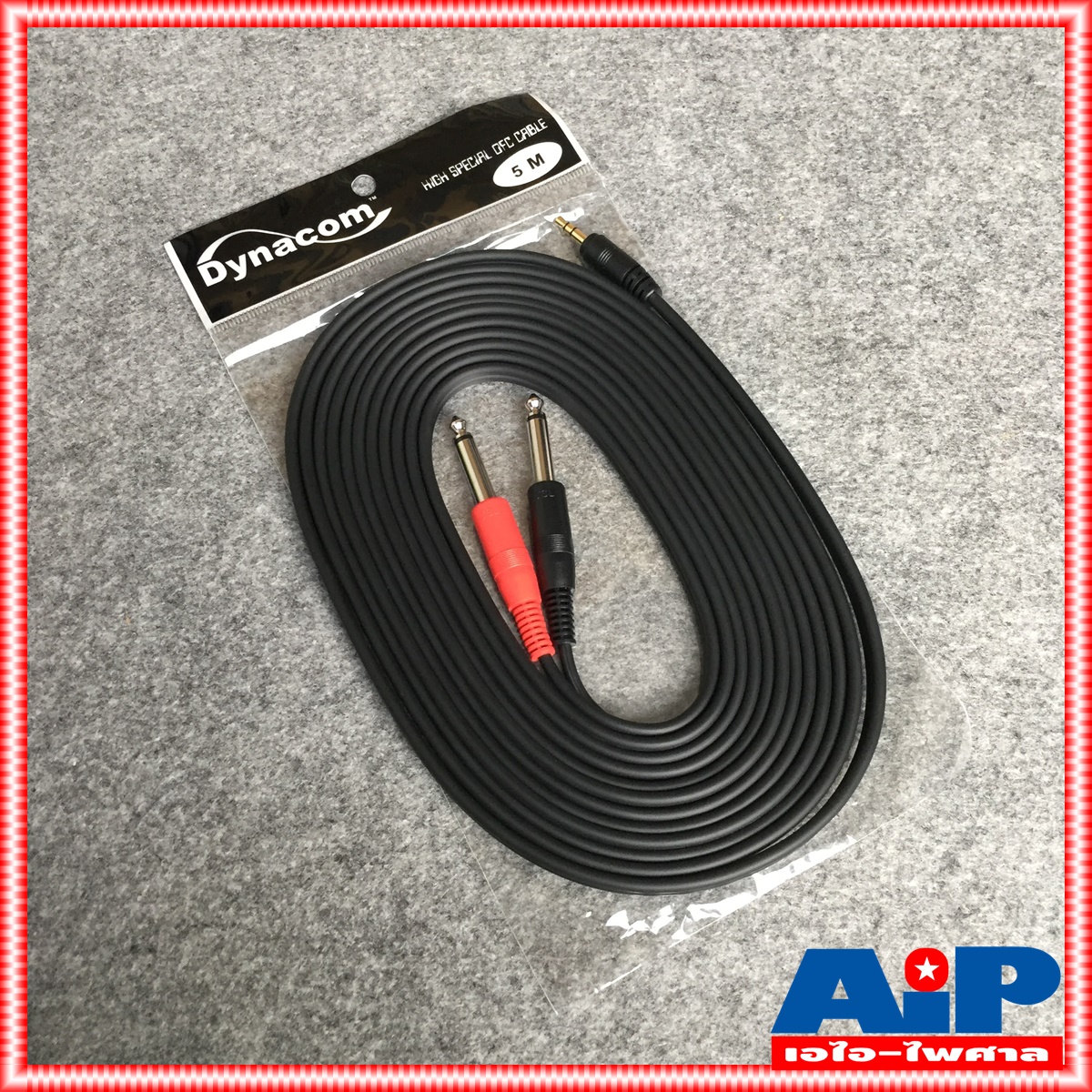 5เมตร DYNACOM J015-13 สาย P.TR-ST - P.MICx2 ความยาว 5เมตร ไดน่าคอม สาย TR-ST ออก PHONE x2 5M สายต่อ คอม เข้า มิกเซอร์