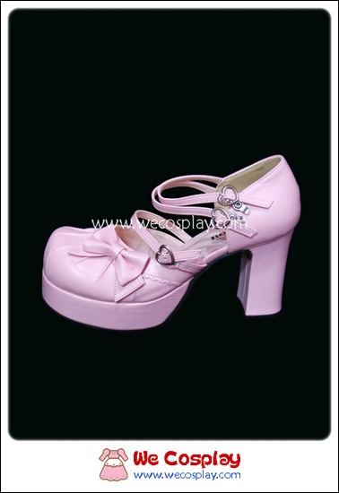 รองเท้า คิวท์โลลิต้า สีชมพู Pink Cute Lolita Shoes