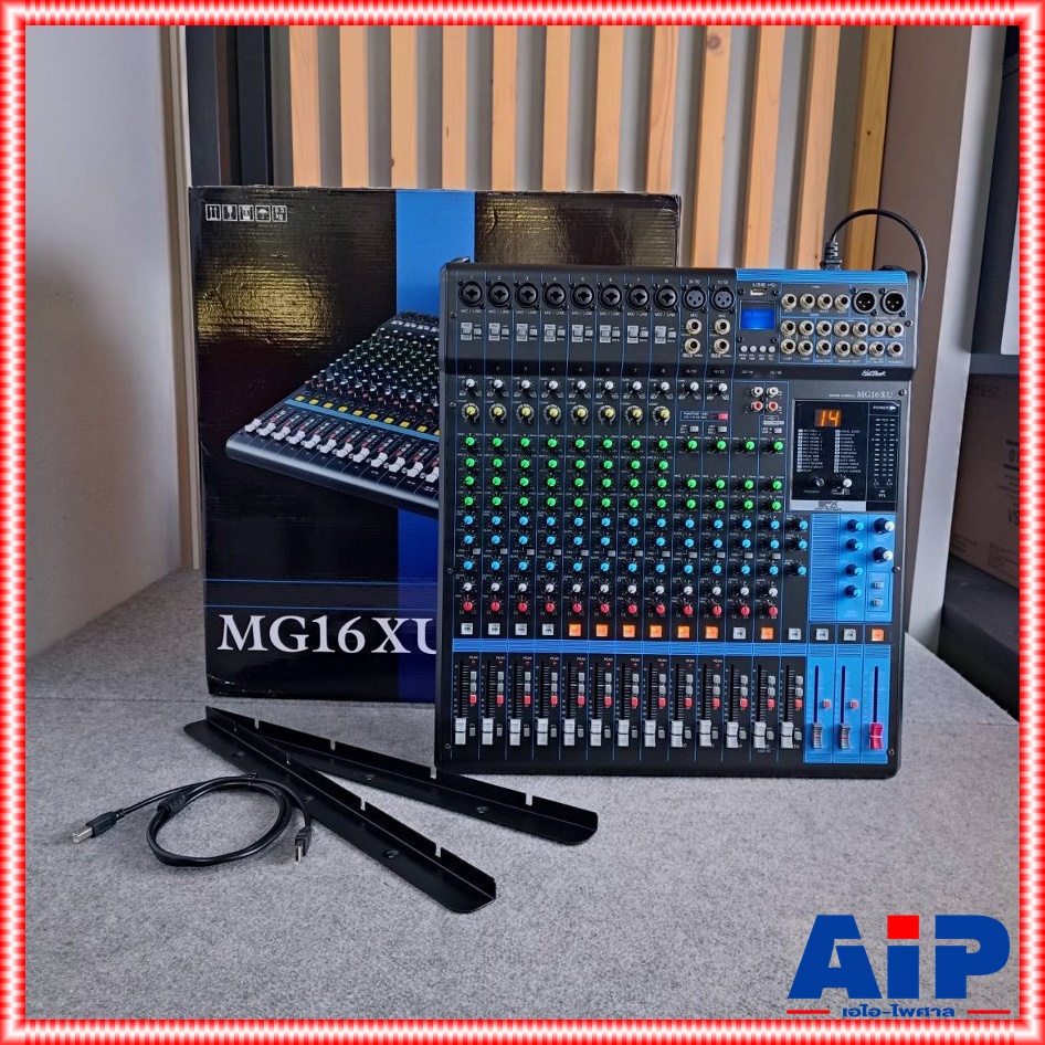 HOTROCK MG-16XU USB MIXER มิกซ์ มิกเซอร์ มิกซ์ฮอทร็อค เครื่องเสียง เครื่องปรับแต่งเสียง MIX MG16 XU MG 16XU เอไอ-ไพศาล