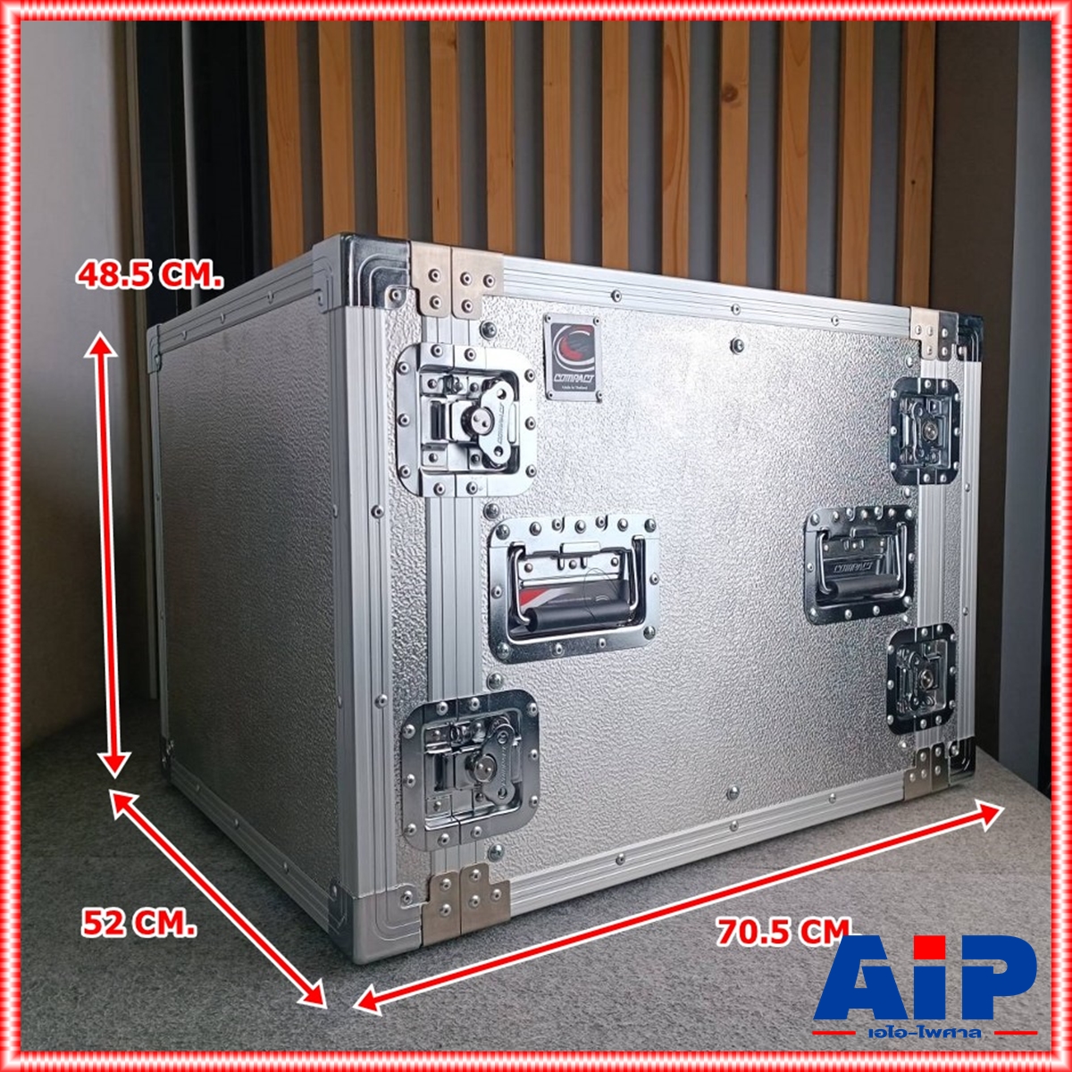 COMPACT B-10U 2ฝาหน้า-หลัง ลึก21" ผิวอลูมิเนียม แร็ค กล่องใส่เครื่องเสียง แร็คลึก21นิ้ว RACK10U เอไอ-ไพศาล