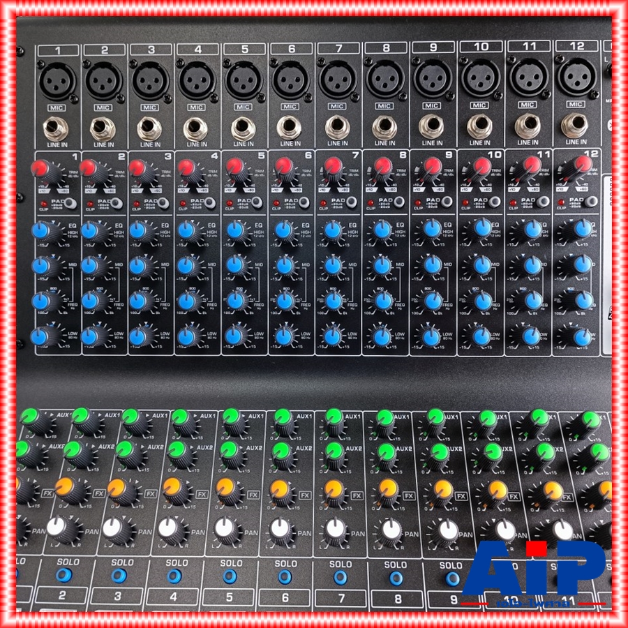 PROEUROTECH PMX-P12400 X4 POWERMIXER+บูลทูส เพาเวอร์มิกเซอร์ รุ่นใหม่ โปรยูโรเทค 12 ช่องไมค์ 4 ช่องขับลำโพง 400 วัตต์ ตัดความถี่ซับได้ PMXP12400X4 เอไอ-ไพศาล