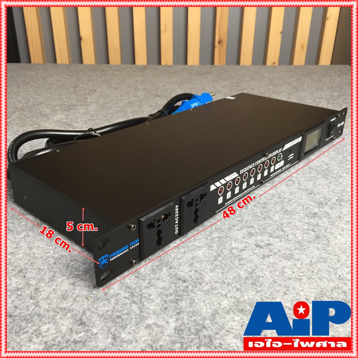 PREUROTECH PB-100 ปลั๊กซีเควนซ์ รางปลั๊กไฟ ปลั๊กไฟ ปลั๊กไฟตู้แร็ค10ช่อง PROEUROTECH PB100 เอไอ-ไพศาล