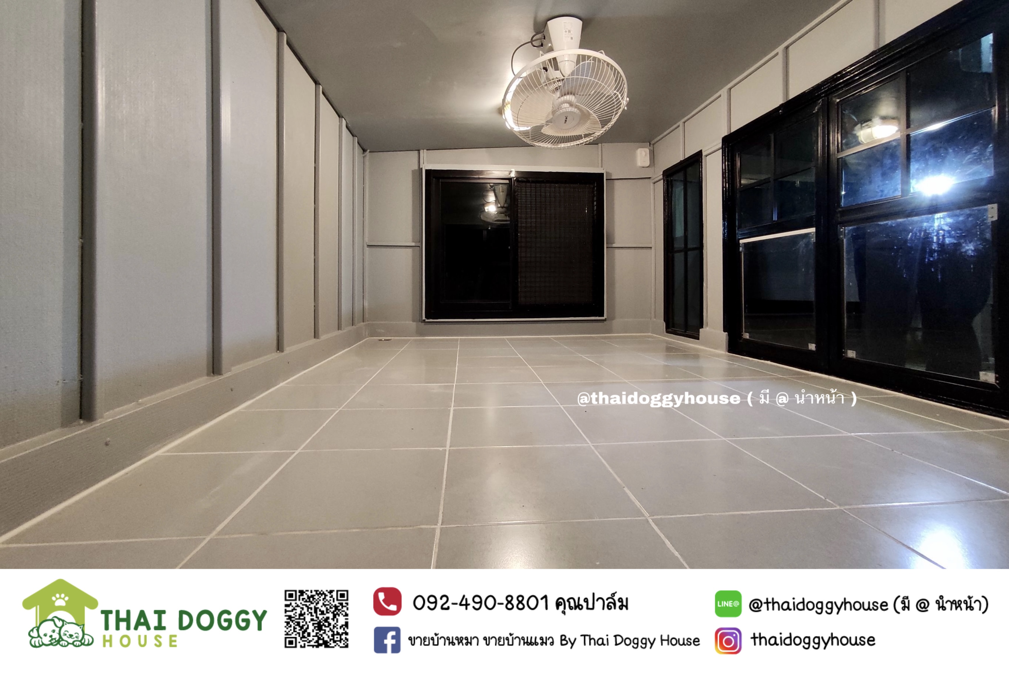 บ้านหมา บ้านแมว BOX STYLE แบบขายดี หลังใหญ่ อยู่สบาย รองรับการติดแอร์