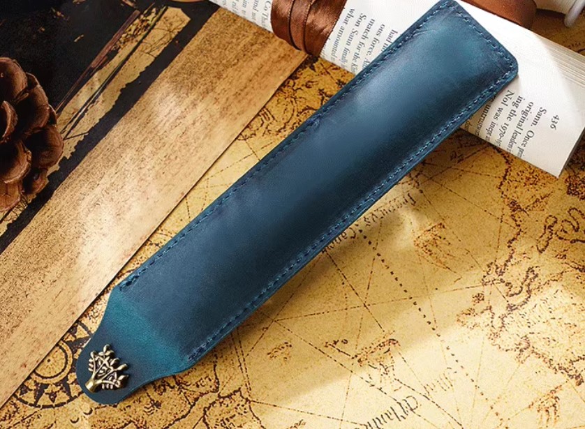 กระเป๋าใส่ดินสอ ปากกา หนังวัวแท้ อย่างดี กระเป๋าใส่ปากกา สวย ๆ ของขวัญ ของที่ระลึก ไอเดียเก๋ สไตล์วินเทจ 530482