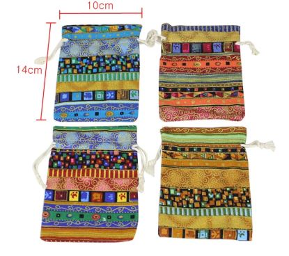 ถุงผ้ากระสอบ ถุงผ้าดิบ ขนาด 10x14 cm ถุงผ้ากระสอบ พิมพ์ลาย แบบไทย ๆ ถุงผ้าใส่ของชำร่วย ของที่ระลึก 574498