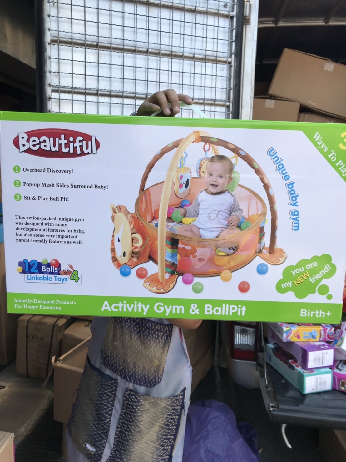 008-2 ของเล่นเด็กเพลยิมสิงโตพร้อมลูกบอล โมบายผ้า กล่องใหญ่ ปลีกชิ้นละ