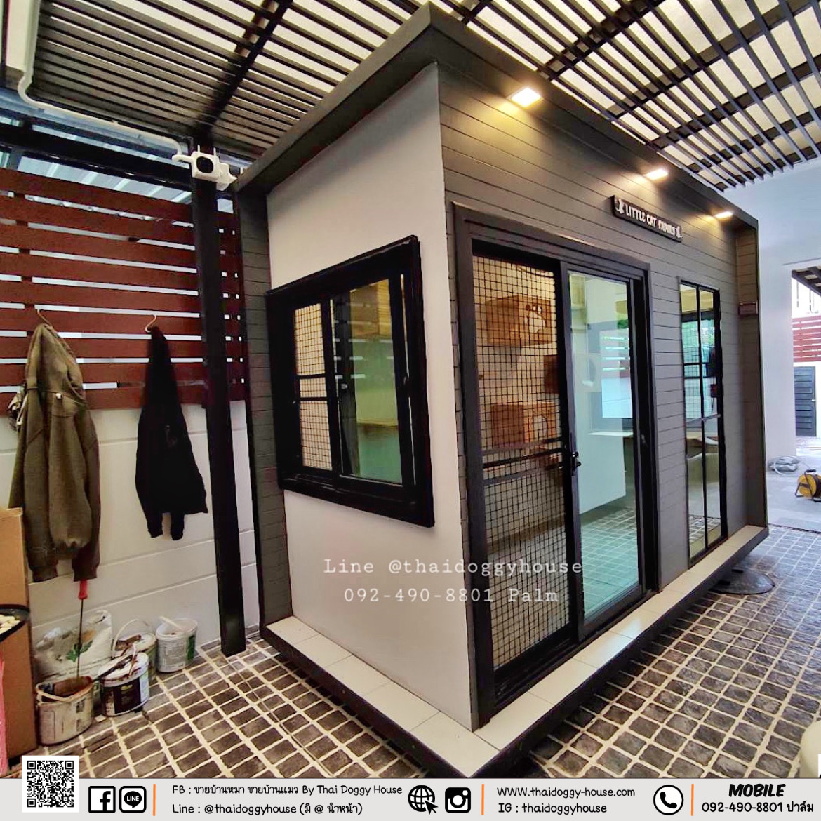 บ้านหมา บ้านแมวติดแอร์ 𝐁𝐎𝐗 𝐒𝐓𝐘𝐋𝐄 ฟังก์ชั่นครบถ้วน ติดแอร์คลายร้อน