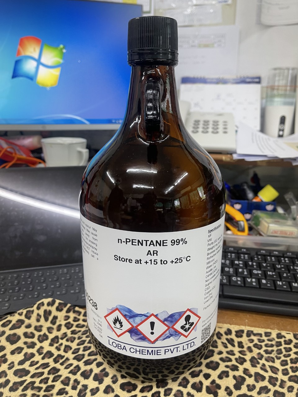 n-Pentane 99%, 2.5 L-Loba