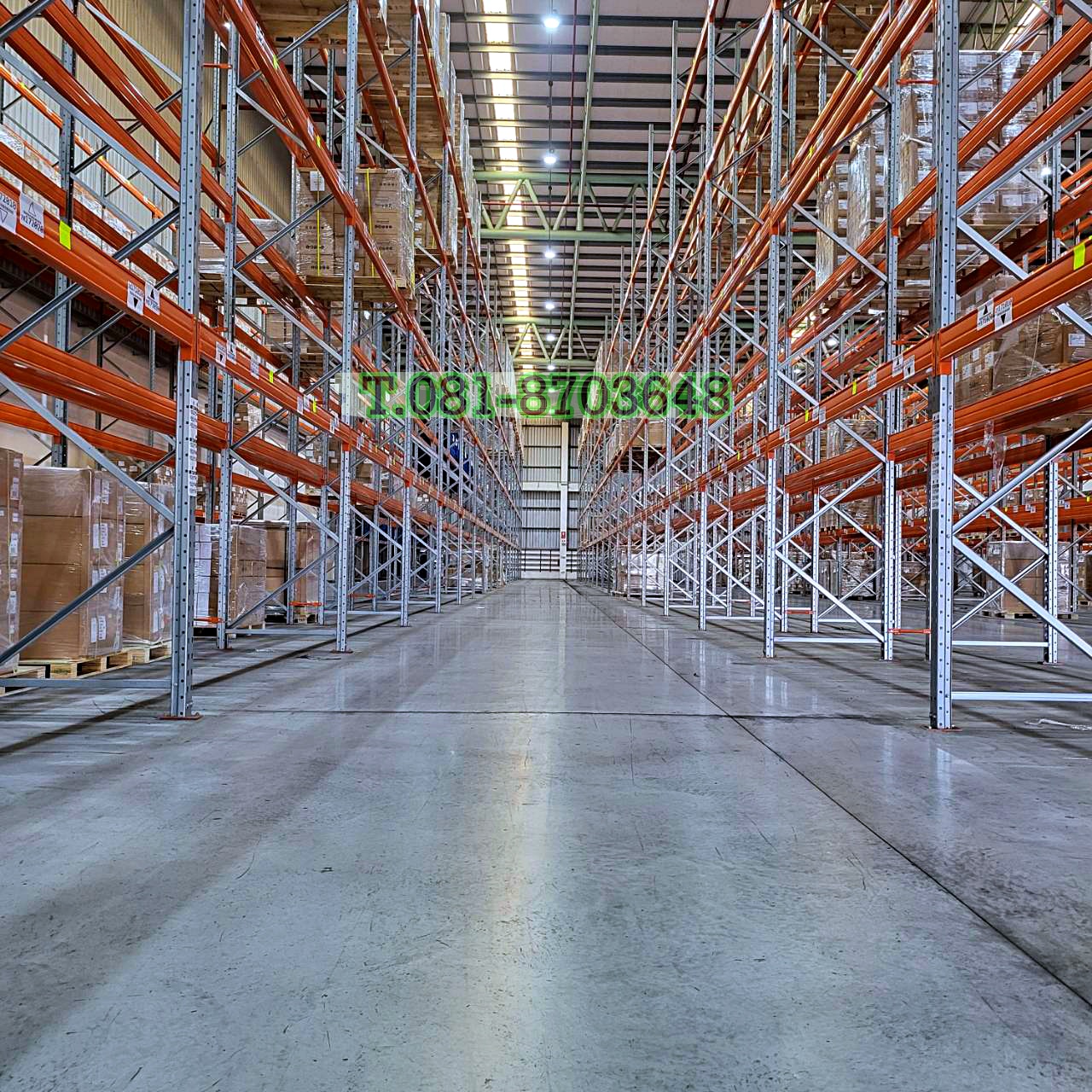 Selective rack เข้ามาใหม่ ขนาด 105x360x920cm รับน้ำหนักได้ชั้นละ 1800kg