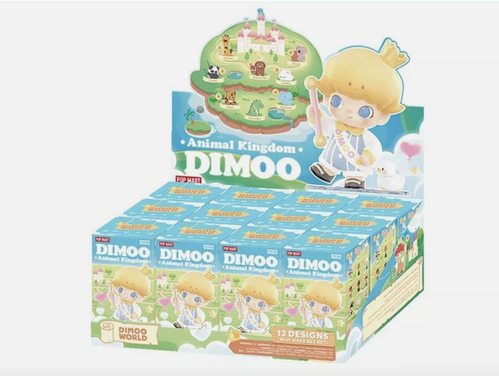 ของแท้ POP MART DIMOO Animal Kingdom Series ยกบล็อคในซีล