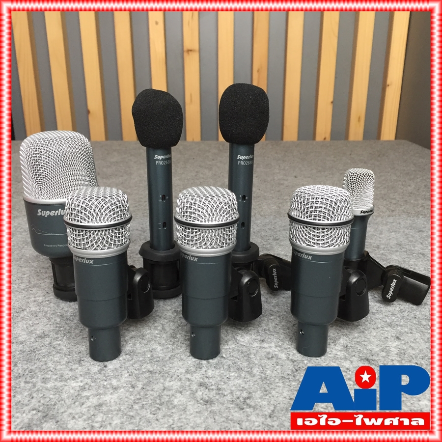 SUPERLUX DRKB5C2 ไมค์เครื่องดนตรี7ชิ้น ไมค์ ไมค์ชุด ชุดMIC ไมค์กลอง MIC ชุดไมค์กลอง ไมค์หนีบกลอง เอไอ-ไพศาล