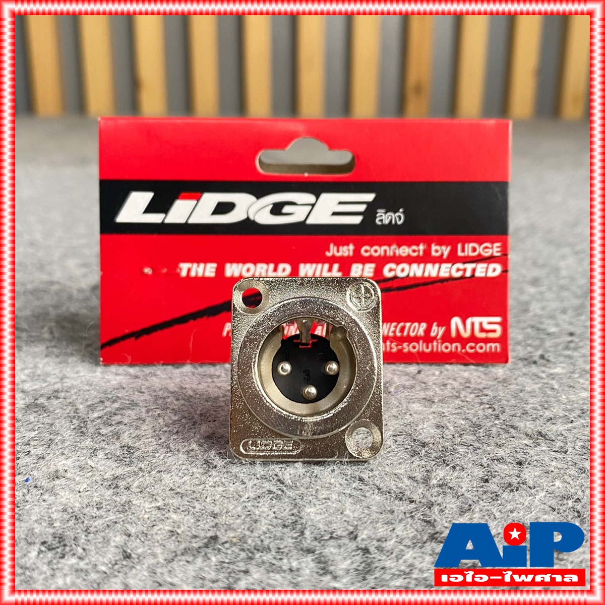 1ตัว LIDGE YM-3MD XLR ติดแท่น CANNON YM3MD YM 3 MD YM-3 MD YM3 3-pole XLR panel เอไอ-ไพศาล