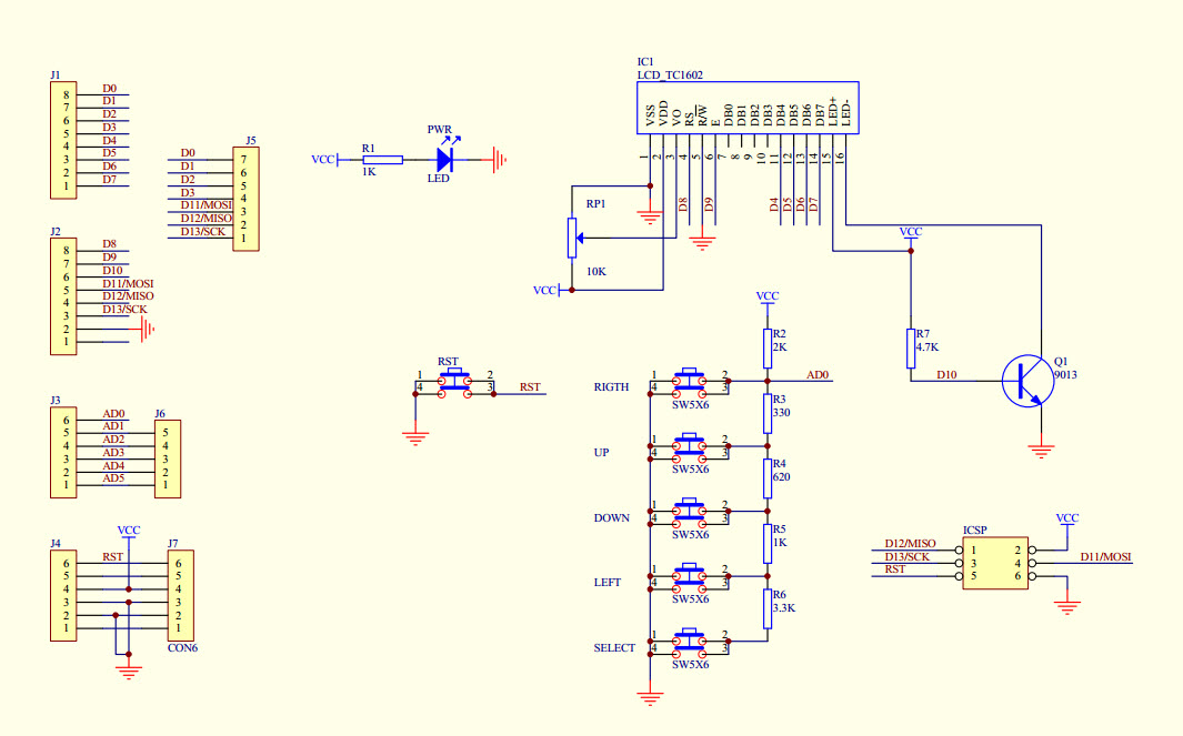 LCD Keypad Shield ARDUINO