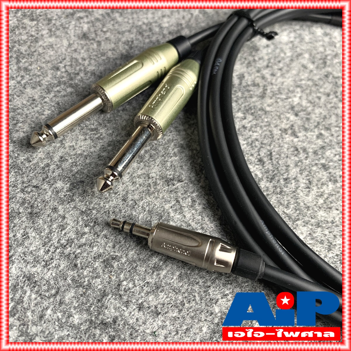 3เมตร AMPHENOL สาย TR-ST - PHONEx2 3M CA52-3333-WB-003 AMPHENOL สายTR-ST-PHONEx2 3M สายสัญญาณ TR-ST ออก ปลั๊กไมค์ โมโน 2หัว สายคอมเข้ามิกซ์