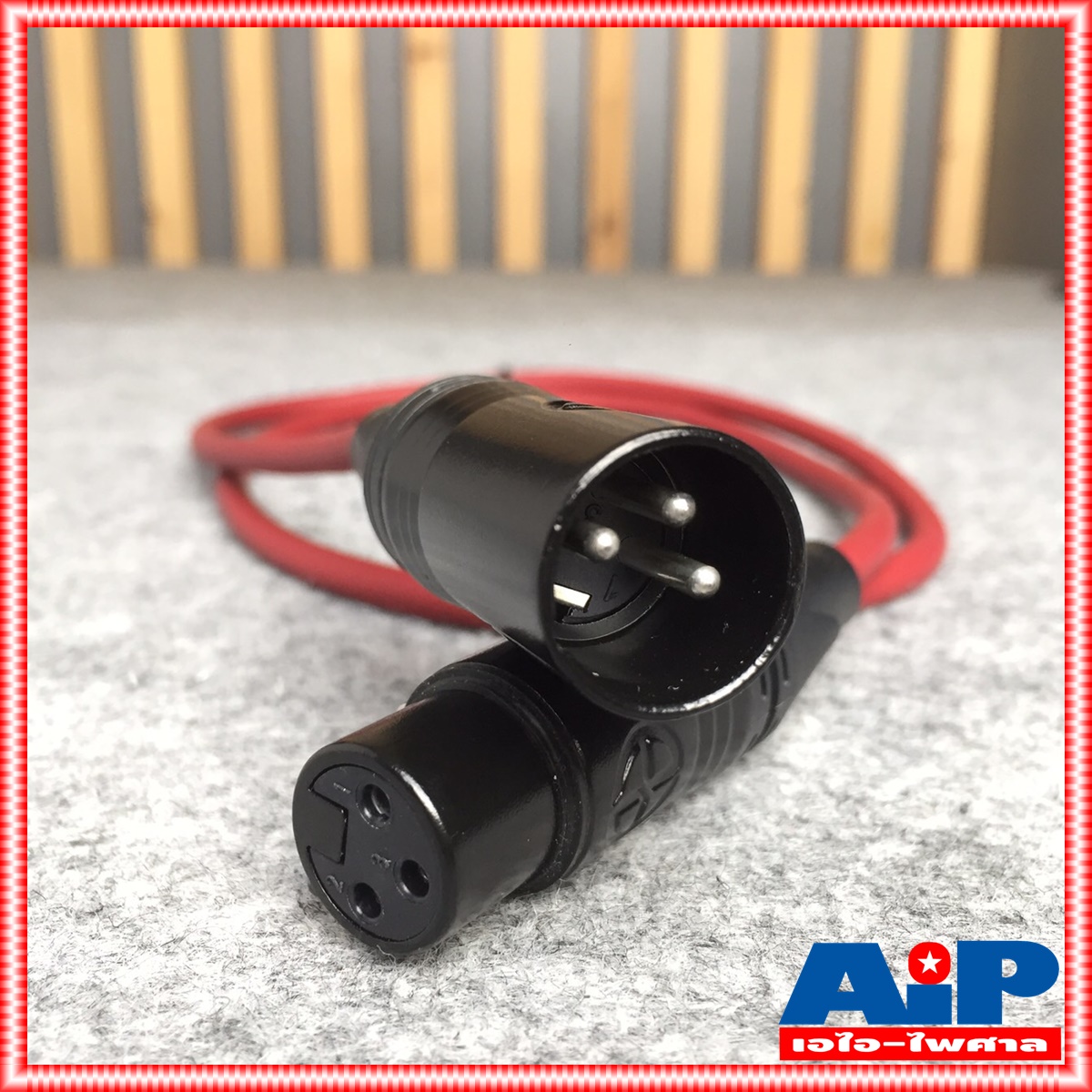 LIDGE สายXLR เมีย-ผู้ YM-381 สาย1เมตร สีแดง สายสัญญาณ ym381 ym 381 1M เอไอ-ไพศาล