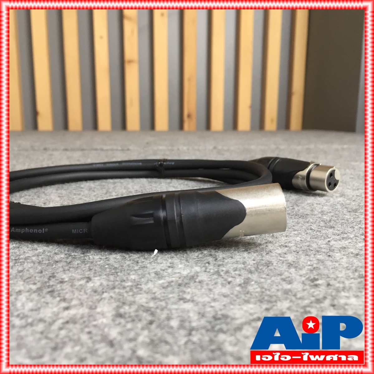 2เมตร AMPHENOL สาย XLRผู้-เมีย 2M CA03-04-C-002 สาย cannon ผู้ ออก cannon เมีย 2เมตร สายสัญญาณ XLR ผู้ - XLR เมีย ความยาว2เมตร