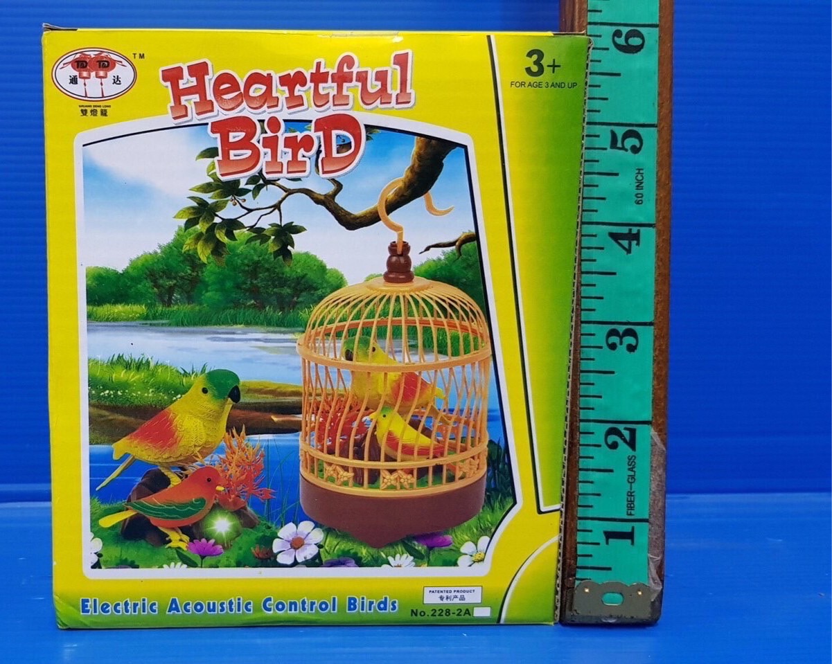 228-2B ของเล่นกรงนกร้องใส่ถ่านขยับได้ ของเล่นใส่ถ่าน ปลีกชิ้นละ