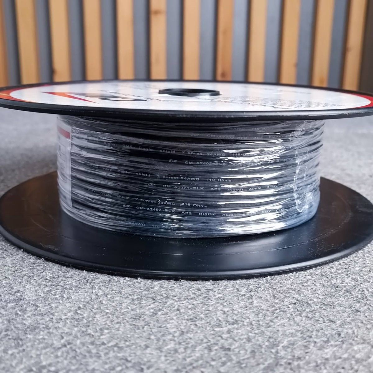 ขด50เมตร CM A-2402 สาย DMX สีดำ สายสัญญาณ AES/EBU Digital Audio 110 ohm A 2402 A2402 เอไอ-ไพศาล เอไอ-ไพศาล