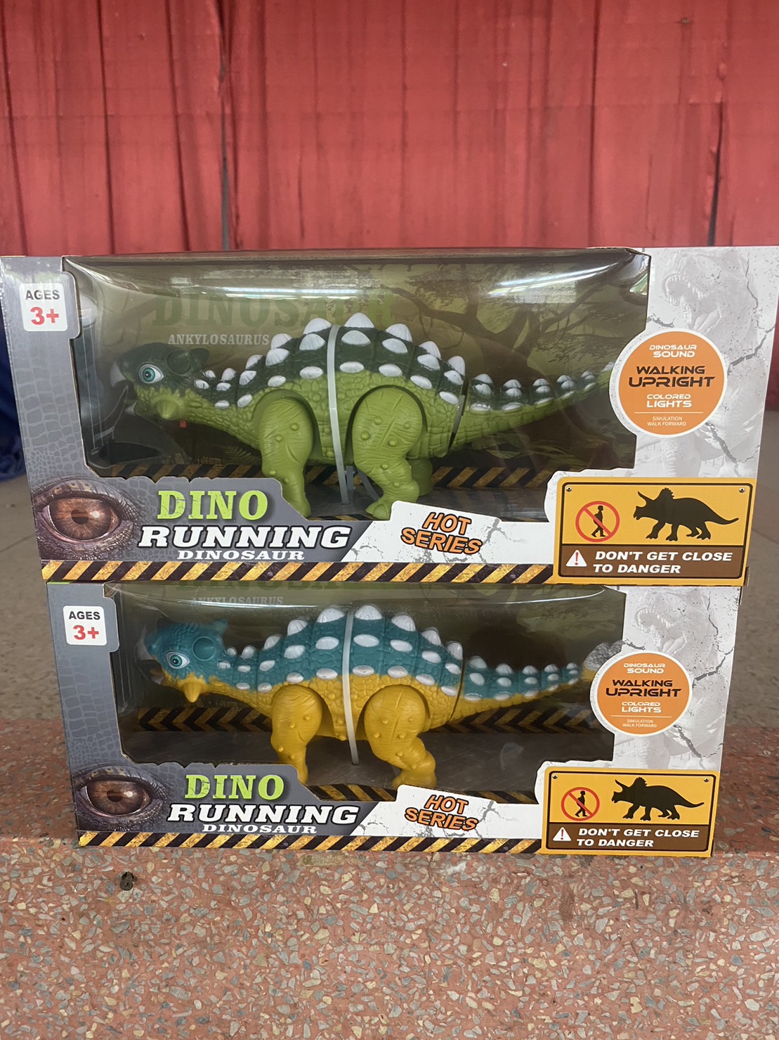 272-012ABC ของเล่นใส่ถ่านไดโนเสาร์เดิน ไดโนเสาร์ใส่ถ่านมีเสียงไฟ ปลีกชิ้นละ