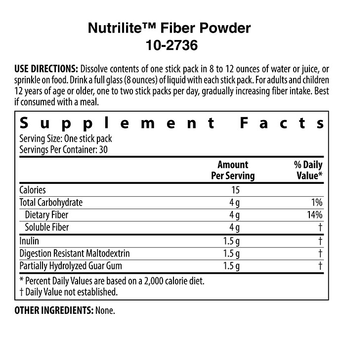 Fiber Powder นิวทริไลท์ ไฟเบอร์พาวเดอร์ 30ซอง