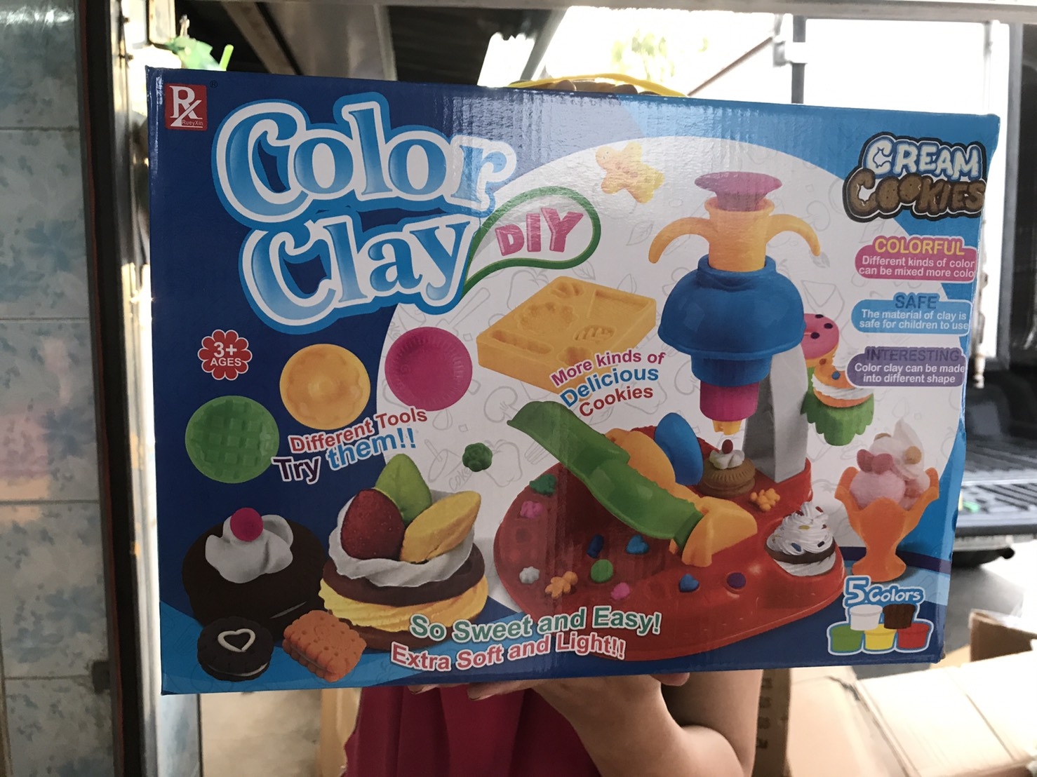 729F-2 ของเล่นแป้งโดว์ขนม แป้งโดว์พร้อมแม่พิมพ์ กล่องละ