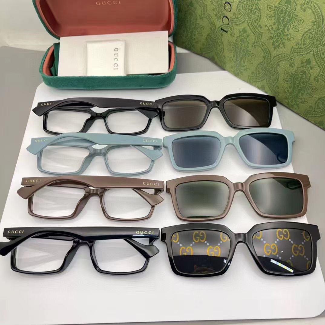 **do**กรอบแว่นสายตา+แว่นกันแดด 2in1 Gucci Magnetic Clip-on มี 4 สีให้เลือก สินค้าใหม่ ของแท้